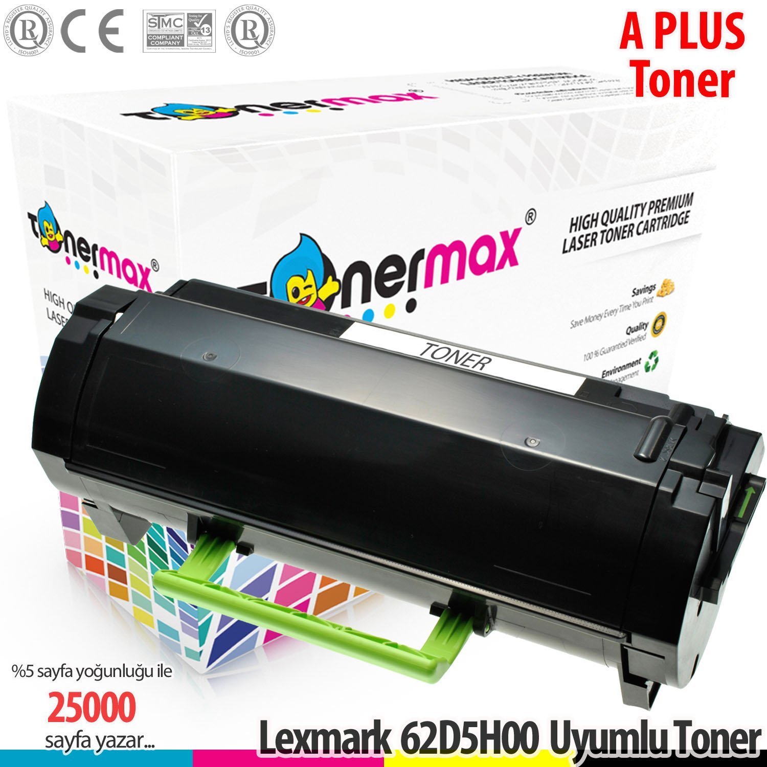 Lexmark 625H / 62D5H00 /MX710 / MX711 / MX810 / MX811 / MX812 A Plus Muadil Toner 25K